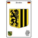 Schild Motiv Dresden Wappen Landkarte 20 x 30 cm 