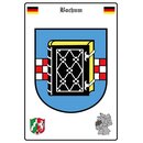 Schild Motiv Bochum Wappen Landkarte 20 x 30 cm 