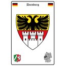 Schild Motiv Duisburg Wappen Landkarte 20 x 30 cm 