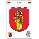 Schild Motiv "Trier" Wappen Landkarte 20 x 30 cm 