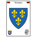 Schild Motiv "Wiesbaden" Wappen Landkarte 20 x...