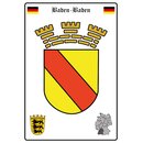 Schild Motiv "Baden-Baden" Wappen Landkarte 20...