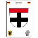 Schild Motiv "Konstanz" Wappen Landkarte 20 x...