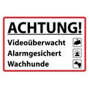Hinweisschild "Achtung Videoüberwacht,...