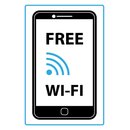 Schild Spruch "Free WI-FI" Handy 20 x 30 cm