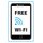 Schild Spruch "Free WI-FI" Handy 20 x 30 cm