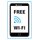 Schild Spruch "Free WI-FI" Handy 20 x 30 cm 