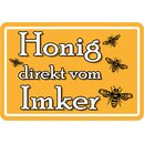 Schild Spruch Honig direkt vom Imker 20 x 30 cm 