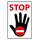 Hinweisschild "Stop" Hand 20 x 30 cm 