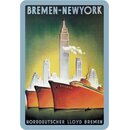 Schild Motiv "Bremen New York, Norddeutscher Lloyd...