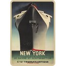 Schild Motiv "New York via Havre et...