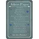 Schild Spruch "Mein Papa, Vorbild Superheld...