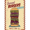 Schild Spruch "Gourmet Burgers, youll love it"...