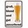 Schild Spruch "groß, blond und gut aussehend" Bier 20 x 30 cm