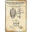 Schild Motiv Baseball Maske, Design base-ball mask,...