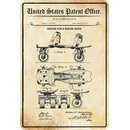 Schild Motiv "Design for a Roller-Skate, Rollschuhe...