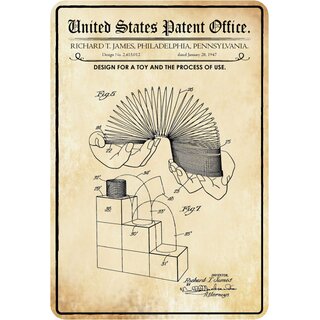 Schild Motiv "Design for a toy and the process of use, Spielzeug" 20 x 30 cm