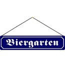 Schild Spruch "Biergarten" 46 x 10 cm...