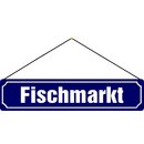 Schild Hamburg "Fischmarkt" 46 x 10 cm...
