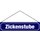 Schild Spruch "Zickenstube" 46 x 10 cm Blechschild blau mit Kordel