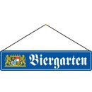 Schild Spruch "Biergarten" 46 x 10 cm...