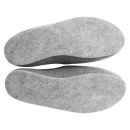 Filzpantoffeln in grau mit Filzsohle Größe 44