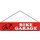 Schild Spruch "Bike Garage" 46 x 10 cm Blechschild Fahrradgarage mit Kordel