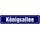Schild Straße "Königsallee" 46 x 10 cm blau