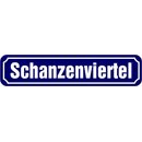 Schild Straße Hamburg "Schanzenviertel"...