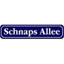 Schild Spruch "Schnaps Allee" 46 x 10 cm blau