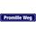 Schild Spruch "Promille Weg" 46 x 10 cm blau