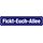 Schild Spruch "Fickt Euch Allee" 46 x 10 cm blau