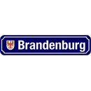 Schild Bundesland "Brandenburg" 46 x 10 cm blau...