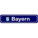 Schild Bundesland "Bayern" 46 x 10 cm blau mit...