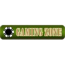 Schild Spruch "Gaming Zone" 46 x 10 cm grün
