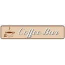 Schild Spruch "Coffee Bar" 46 x 10 cm beige