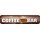 Schild Spruch "Coffee Bar" 46 x 10 cm braun