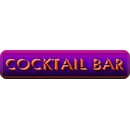 Schild Spruch Cocktail Bar 46 x 10 cm lila