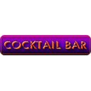 Schild Spruch "Cocktail Bar" 46 x 10 cm lila