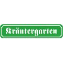 Schild Spruch "Kräutergarten" 46 x 10 cm...