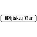Schild Spruch "Whiskey Bar" 46 x 10 cm weiß