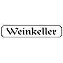 Schild Spruch "Weinkeller" 46 x 10 cm weiß