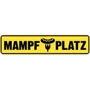 Schild Spruch "Mampfplatz" 46 x 10 cm gelb