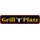 Schild Spruch "Grillplatz" 46 x 10 cm schwarz