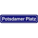 Schild "Potsdamer Platz" 46 x 10 cm blau...