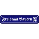 Schild Bundesland "Freistaat Bayern" 46 x 10 cm...