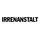 Schild Spruch "Irrenanstalt" 46 x 10 cm weiss