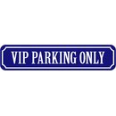 Schild Spruch "Vip Parking Only" 46 x 10 cm blau