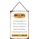 Schild Spruch "Oma & Opa GmbH All Inclusive 24/7...