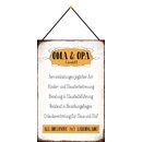 Schild Spruch Oma & Opa GmbH All Inclusive 24/7...